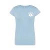 T-shirt -  pielęgniarka koszulka medyczna damska j. niebieska